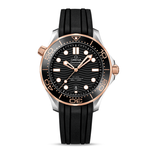 Seamaster Diver 300m Black Dial Steel & Sedna Gold 42mm Watch -210.22.42.20.01.002