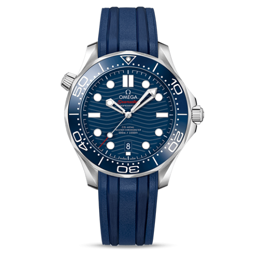 Seamaster 300M Blue Dial Rubber Strap 42mm Watch -210.32.42.20.03.001