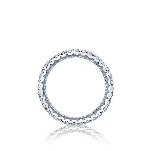 Sculpted Crescent Eternity Wedding Band 33-2