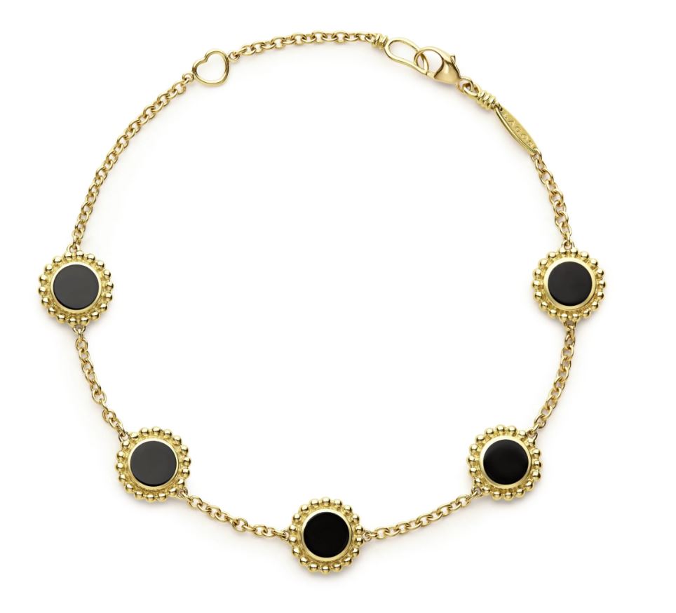 Lagos 18k Gold Onyx Bracelet -05-10346-OX