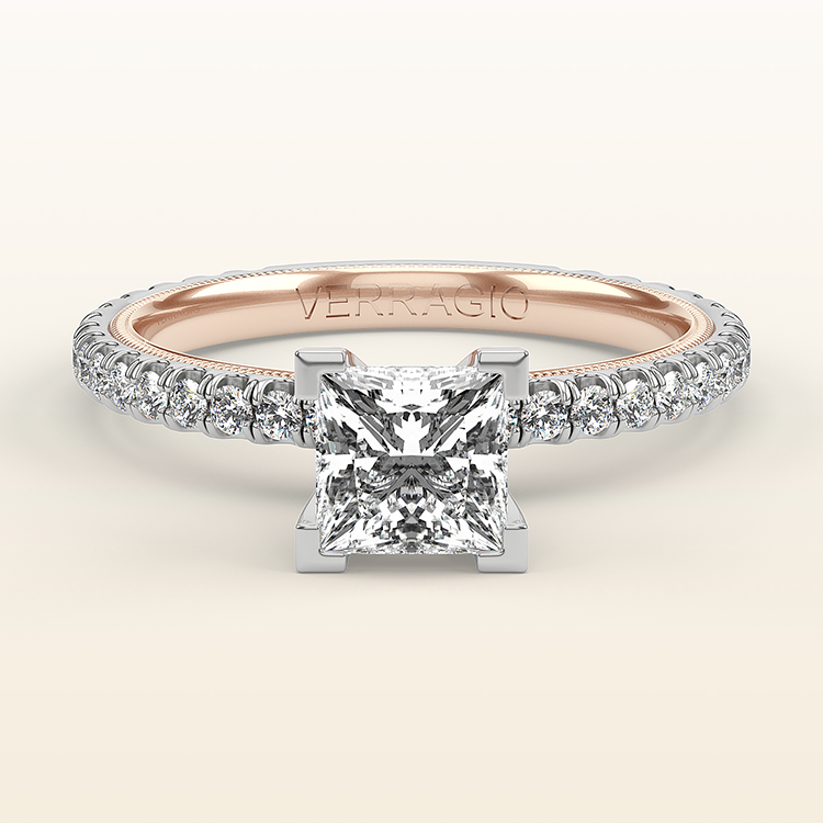 Tradition Two Tone Solitaire Engagement Ring -TR150P4-2T