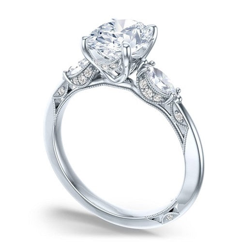 Simply Tacori Oval 3 Stone Engagement Ring 2685 OV 9.5X7 W Brent Miller