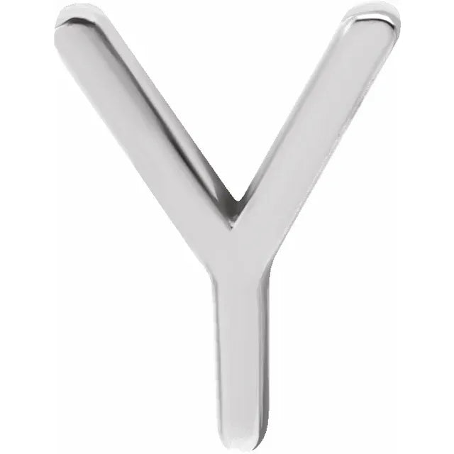 White Gold Y Kids Initial Pendant Necklace -KIPNY