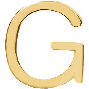 Yellow Gold G Kids Initial Pendant Necklace -KIPNG