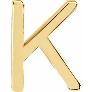 Yellow Gold K Kids Initial Pendant Necklace -KIPNK