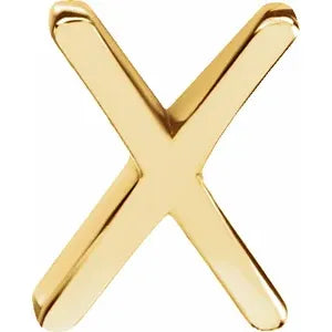 Yellow Gold X Kids Initial Pendant Necklace -KIPNX