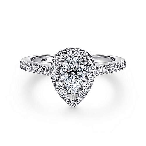 Pear Halo Engagement Rings - Brent Miller