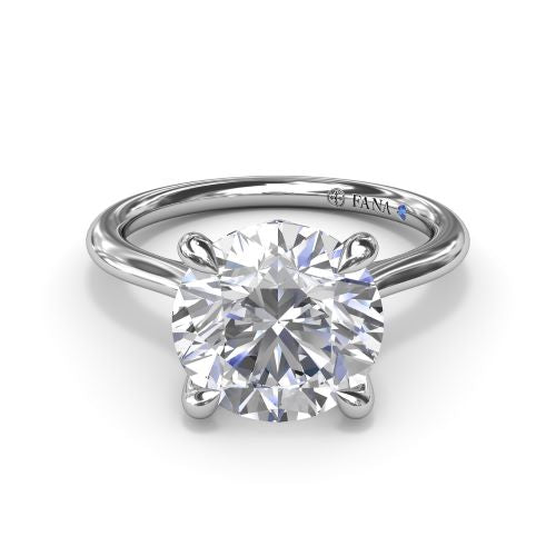 Round Solitaire Four Prong Engagement Ring S4065