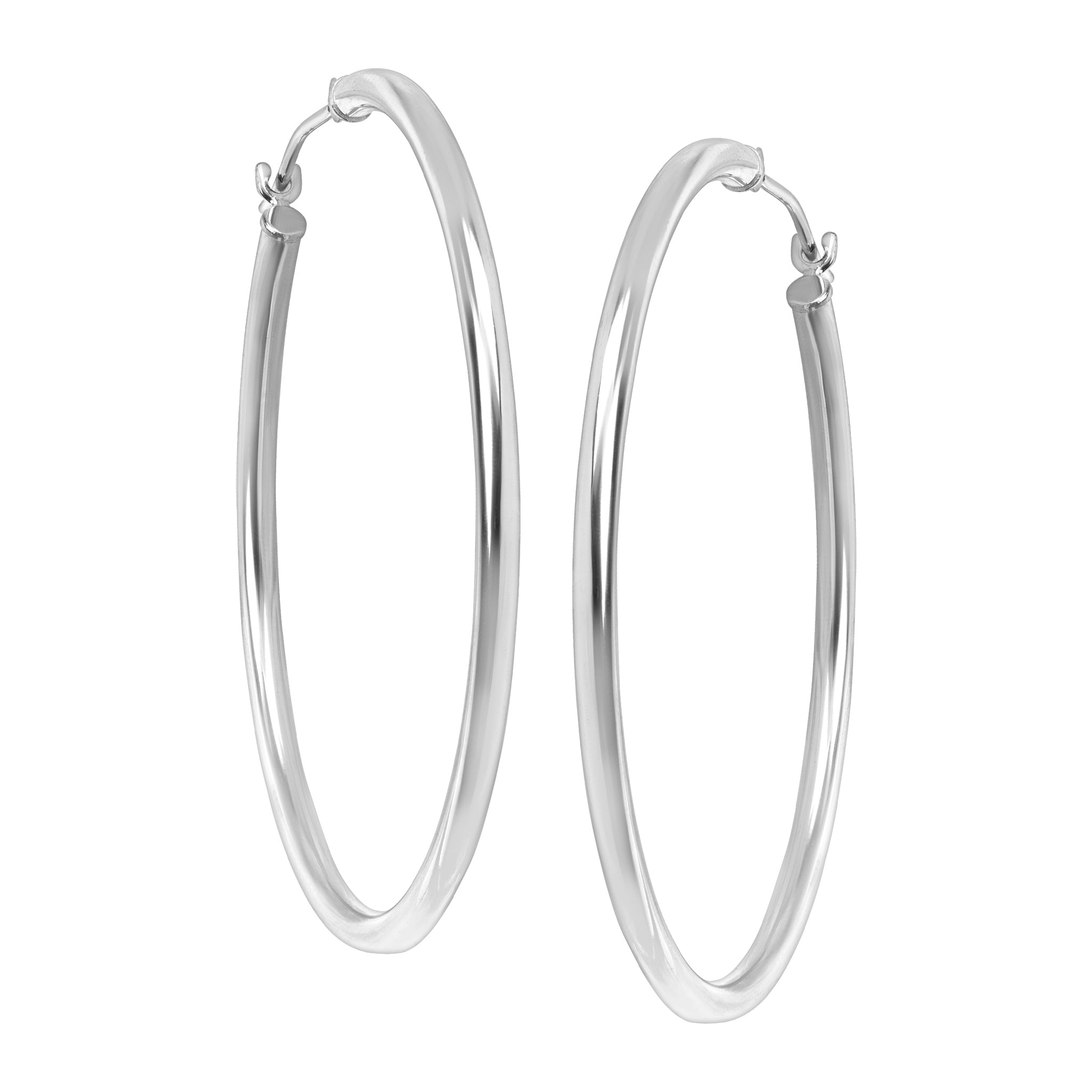 3X30mm Hoop Earrings - 1E10-3030H-W