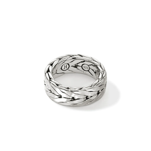 Sterling Silver Hammered Silver Band - RM901029