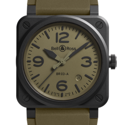 BR 03 Military Ceramic 41mm Watch BR03A-MIL-CE/SRB