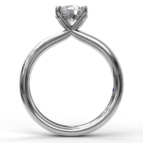 Timeless Round Cut Solitaire Engagement Ring S3933 Platinum FANA