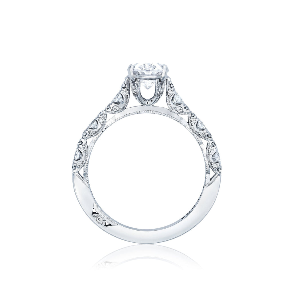 Petite Crescent' 8x6mm Oval Engagement Ring 2558