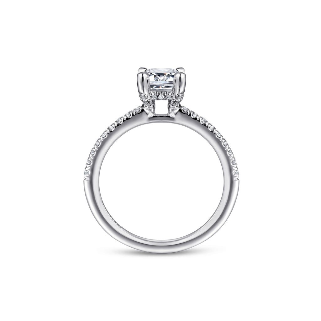Classic Emerald Cut Engagement Ring with Hidden Halo ER16321E6W44JJ