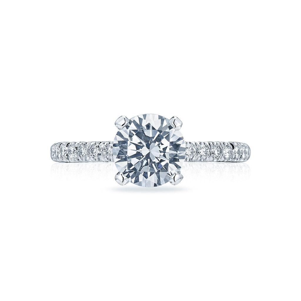'Petite Crescent' 6.5mm Round Engagement Ring - 2545 RD 6.5 W