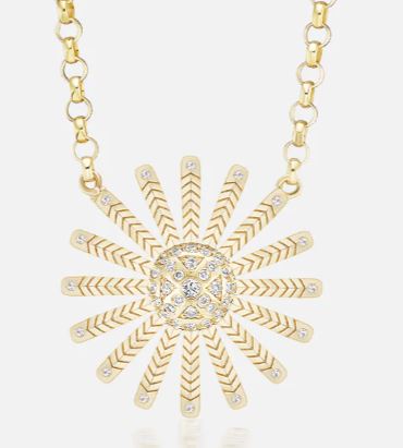 Diamond Sunflower Necklace -SUNFLR-DIA