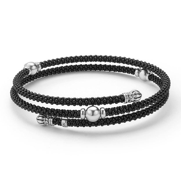 Black Ceramic Wrap Bracelet - 05-81660-CB7