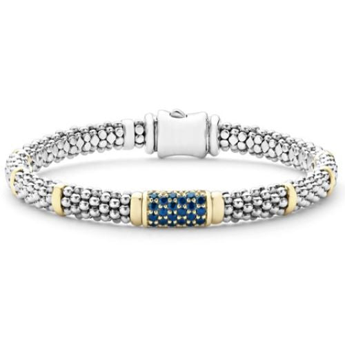 6mm Blue Sapphire Caviar Bracelet -81444-S7 LAGOS