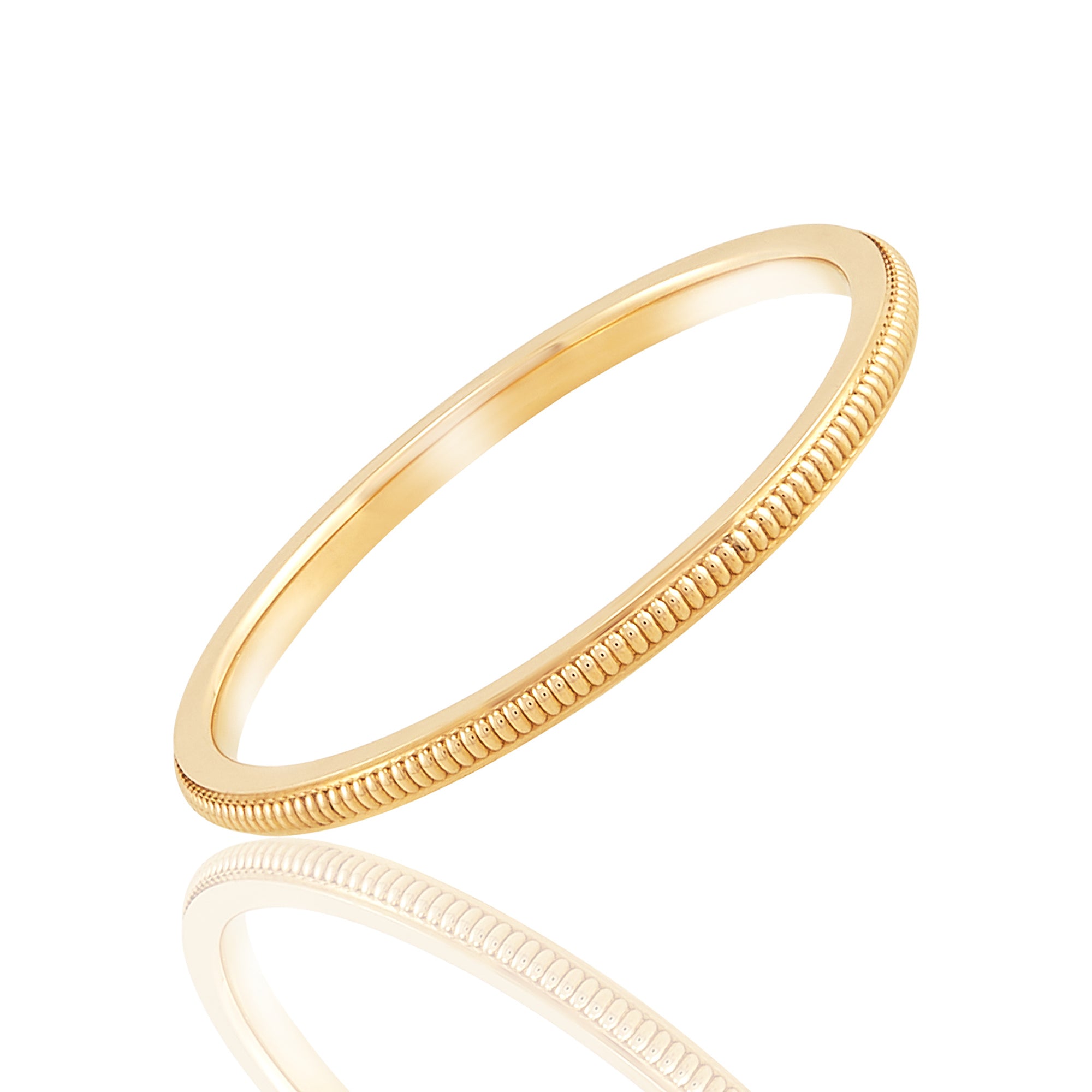1.5mm Comfort Fit Milgrain Band - RGB-PAPRIKA-14Y600