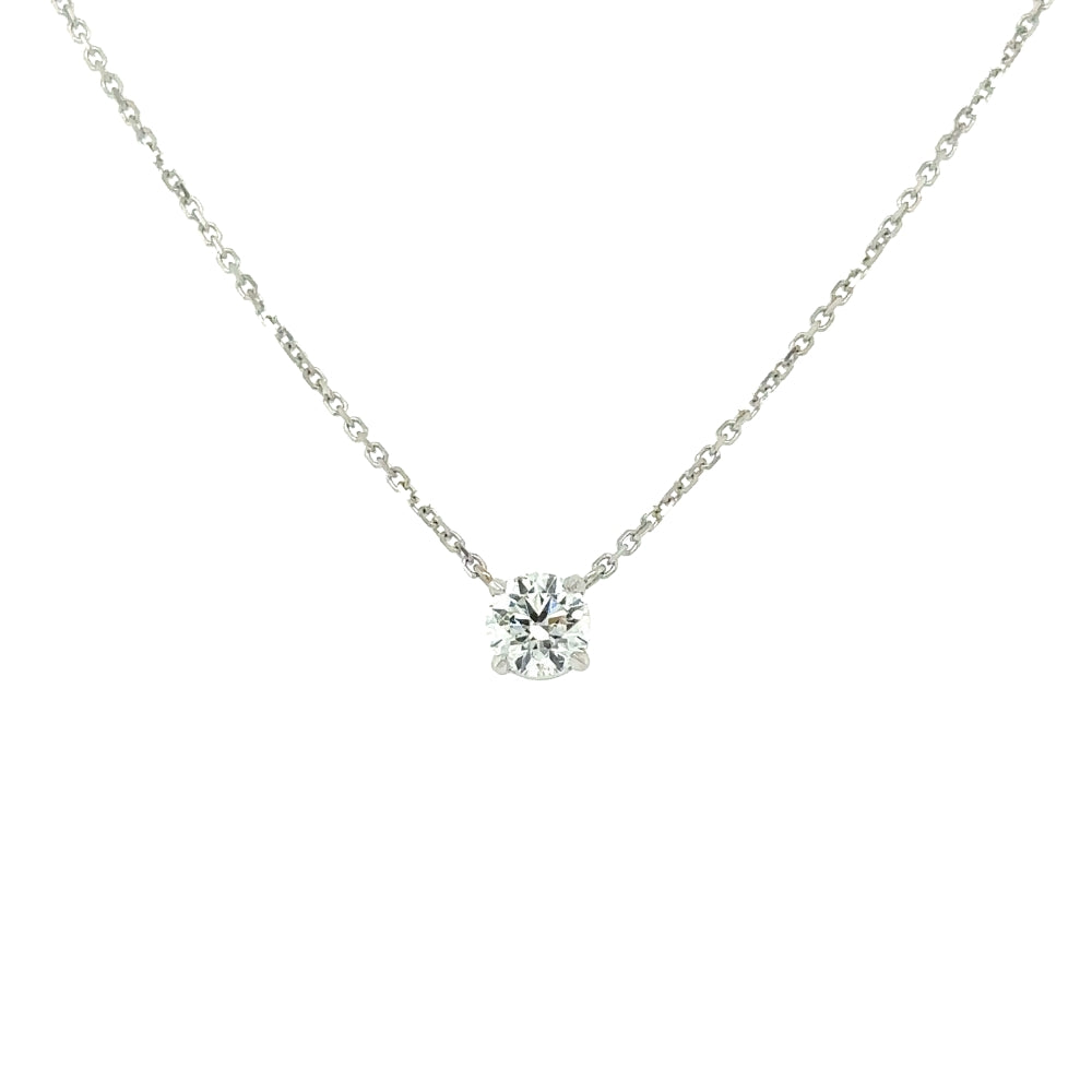 Made In House White Gold 0.36CT Diamond Pendant Necklace
