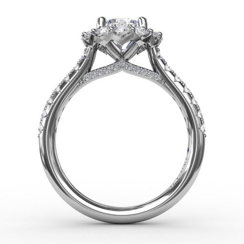 Classic Round Halo Engagement Ring S3123
