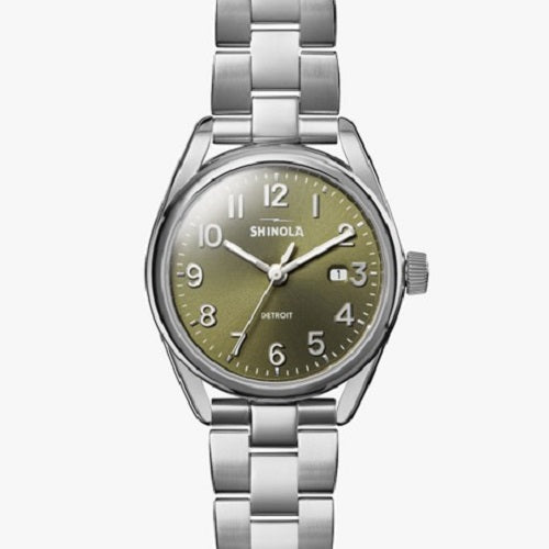 'The Derby' Sage Green Dial 38mm Watch - S0120275530