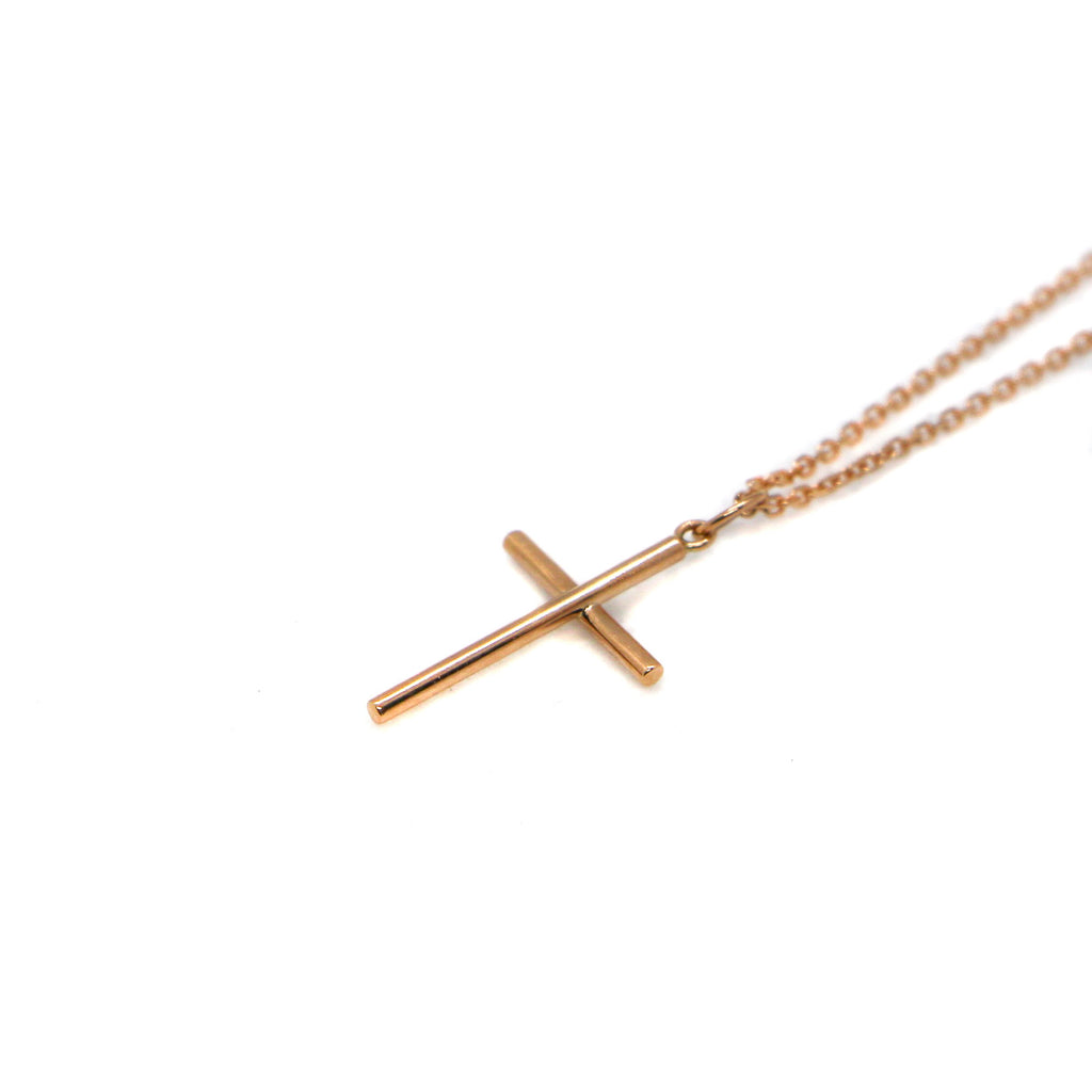 Rose Gold Small Cross Pendant -SCPR Brent Miller Fine Jewelry