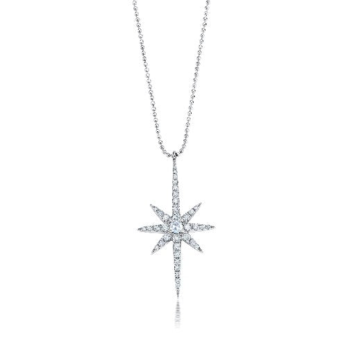 Starburst Diamond Pendant Necklace STN-1201020W