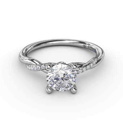 Classic Round Diamond Solitaire w/ Twisted Shank S4005WG