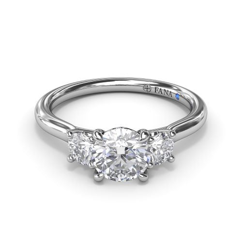 Classic Round Three-Stone Engagement Ring S4204