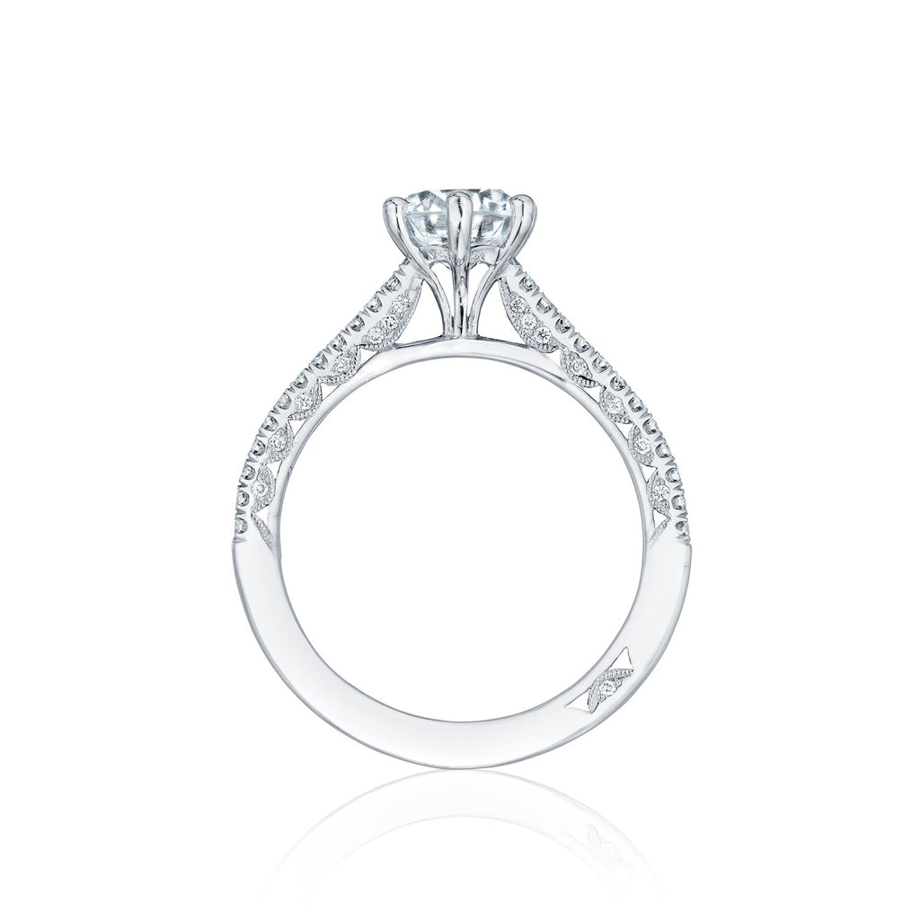 'Petite Crescent' 6.5mm Round Engagement Ring - 2546 1.5 RD 6.5 W
