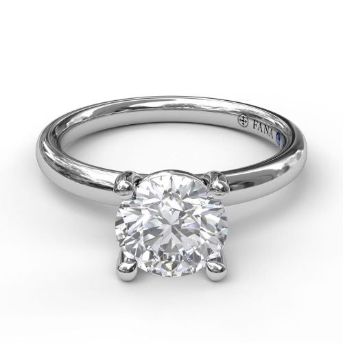 Classic Round Cut Solitaire S3842 White Gold FANA