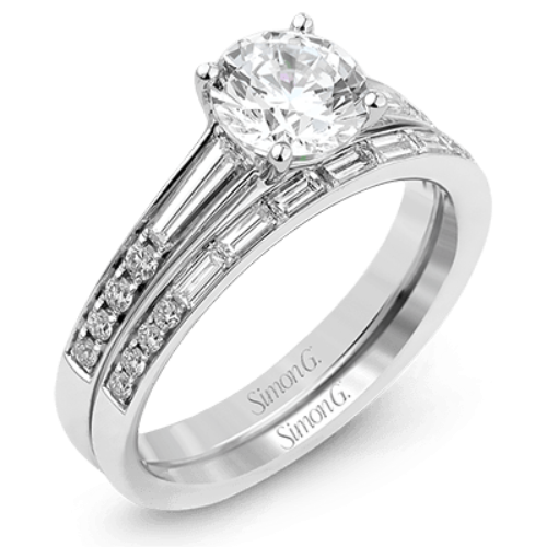 Vintage Style Baguette Accented Diamond Bridal Set MR2220