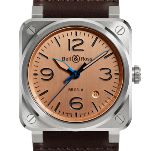 BR 03 Copper 41mm Watch BR03A-GB-ST-SCA