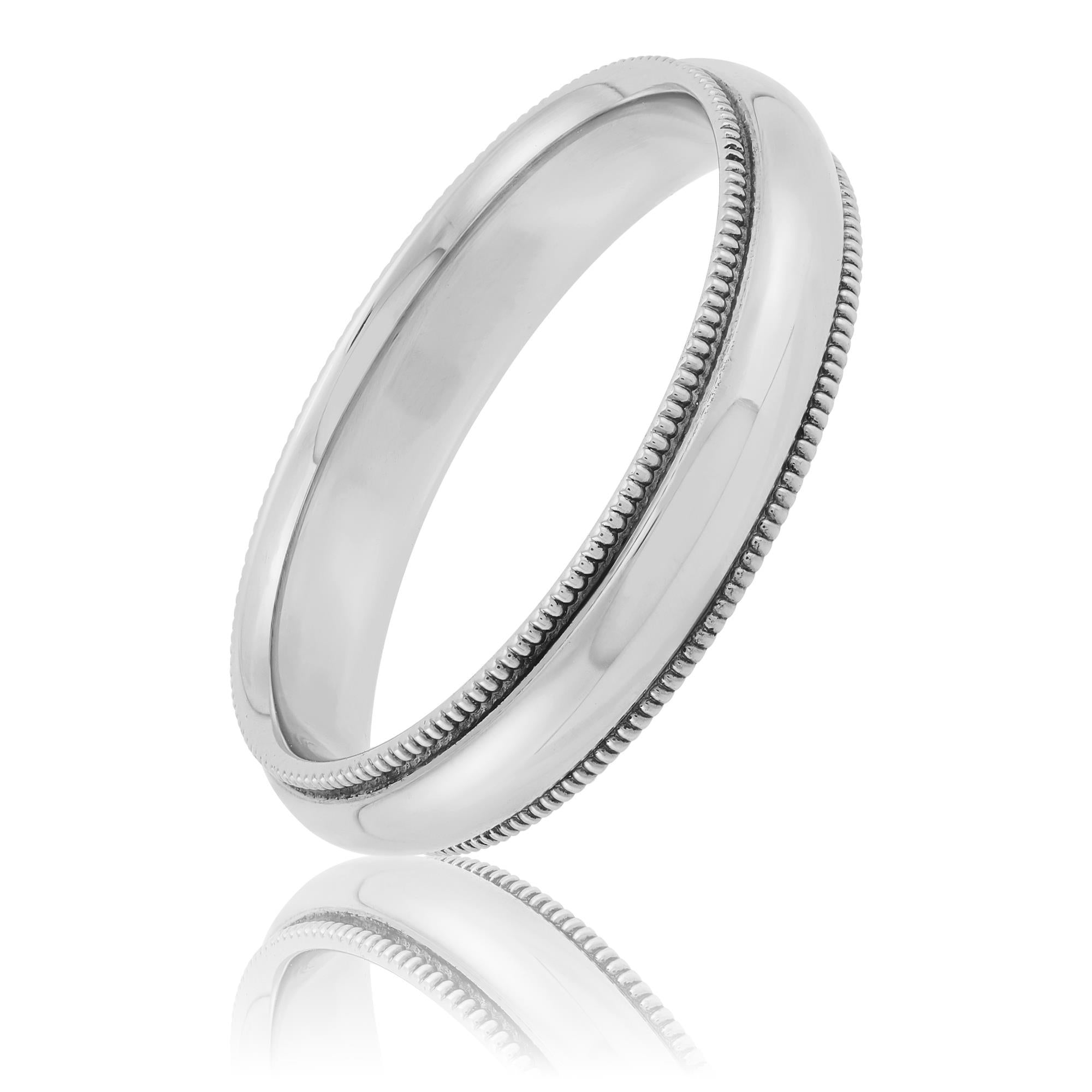 6mm Comfort Fit Milgrain Band - RGB-NH4MG-014W900