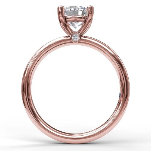Classic Round Cut Solitaire Engagement Ring S3842 Rose Gold FANA