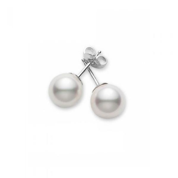 Akoya Cultured 6-6.5mm Pearl Earrings -PES 605-W