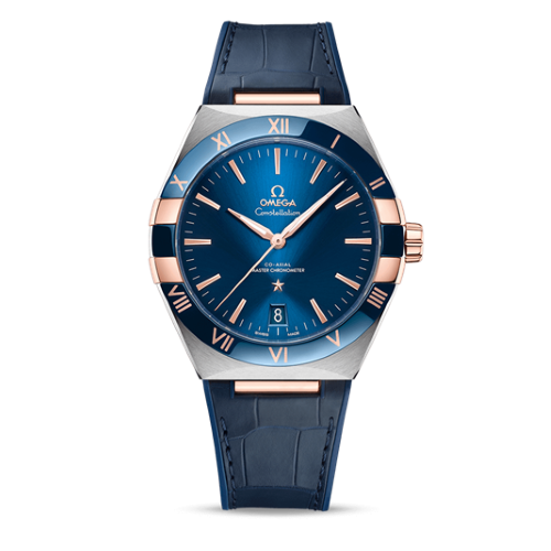 Constellation Steel/Sedna Gold Blue Dial 41mm Watch -131.23.41.21.03.001