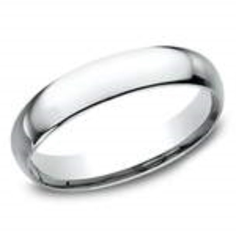 Light Comfort Fit White 4mm Wedding Band -LCF14014KW