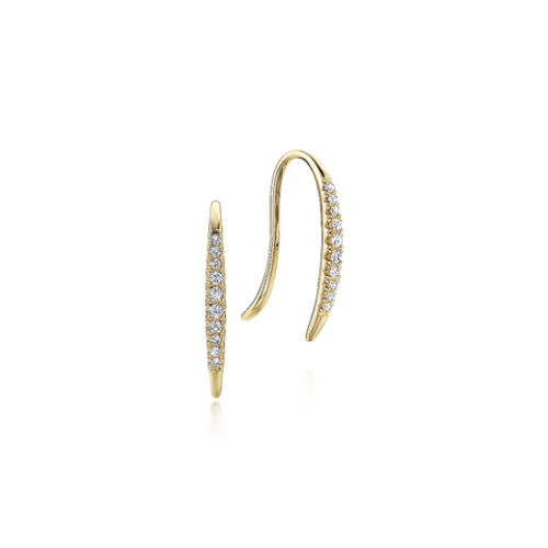 Tapered Diamond Threader Drop Earrings -EG13084Y45JJ Gabriel & Co.