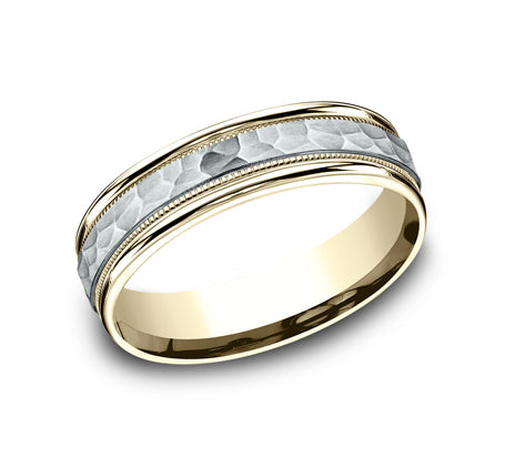 The Baxter Two Tone Yellow Wedding Band 6mm -CF15630814KWY