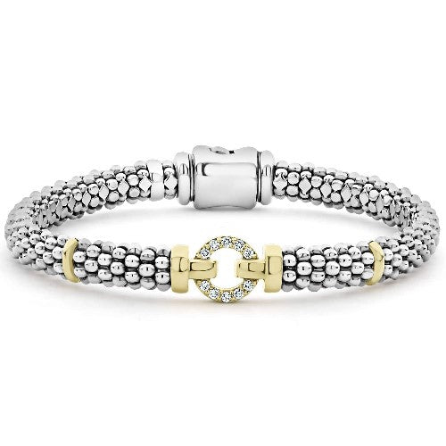 Enso Two Tone Diamond Circle Caviar Bracelet -80758-007 LAGOS