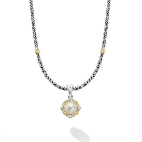 Luna Pearl Diamond Caviar Necklace -07-81226M18