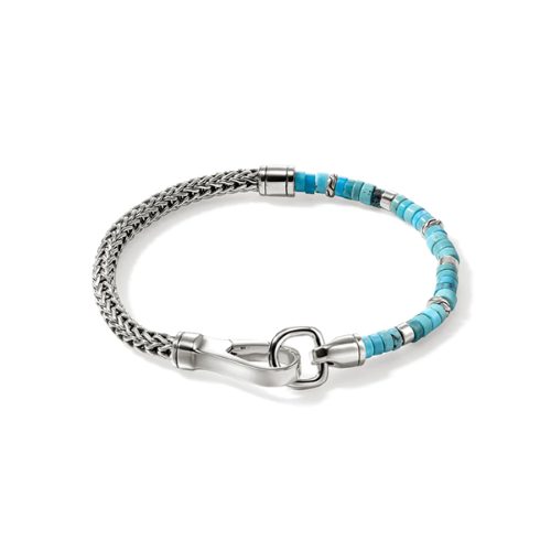 Sterling Silver Heishi Turquoise Bracelet - BUS9012521TQXUL