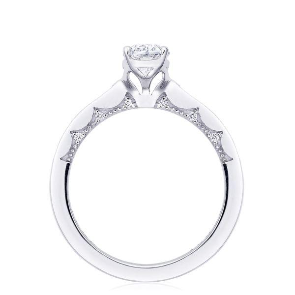 'Coastal Crescent' Oval Engagement Ring with Side Diamonds -P102 OV 7X5 FW