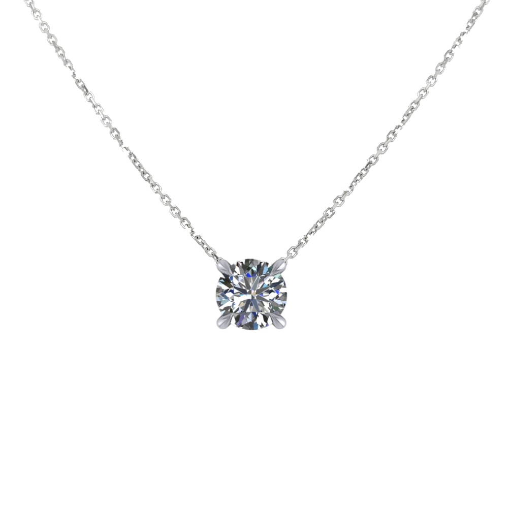 1.20 carat Diamond Pendant Necklace -1.20DPRW-D/SI2