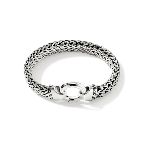 Silver Flat 11mm Chain Bracelet -BU901184