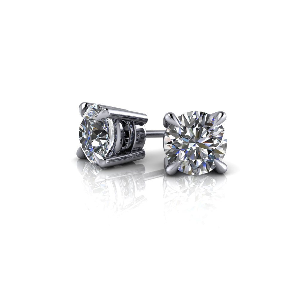Made In House 4.02CT I SI2 Diamond Stud Earrings