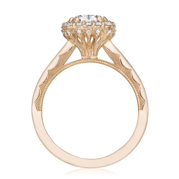 'Full Bloom' 18k Rose Gold Cushion Halo Engagement Ring - 55-2 CU 6.5 PK Tacori