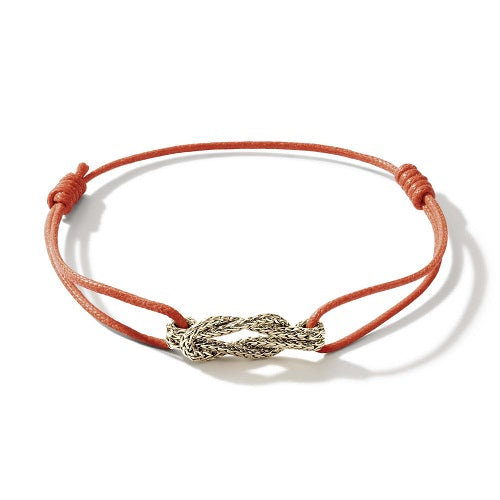 Orange Love Knot Adjustable Bracelet BUGG901060ORXM-L